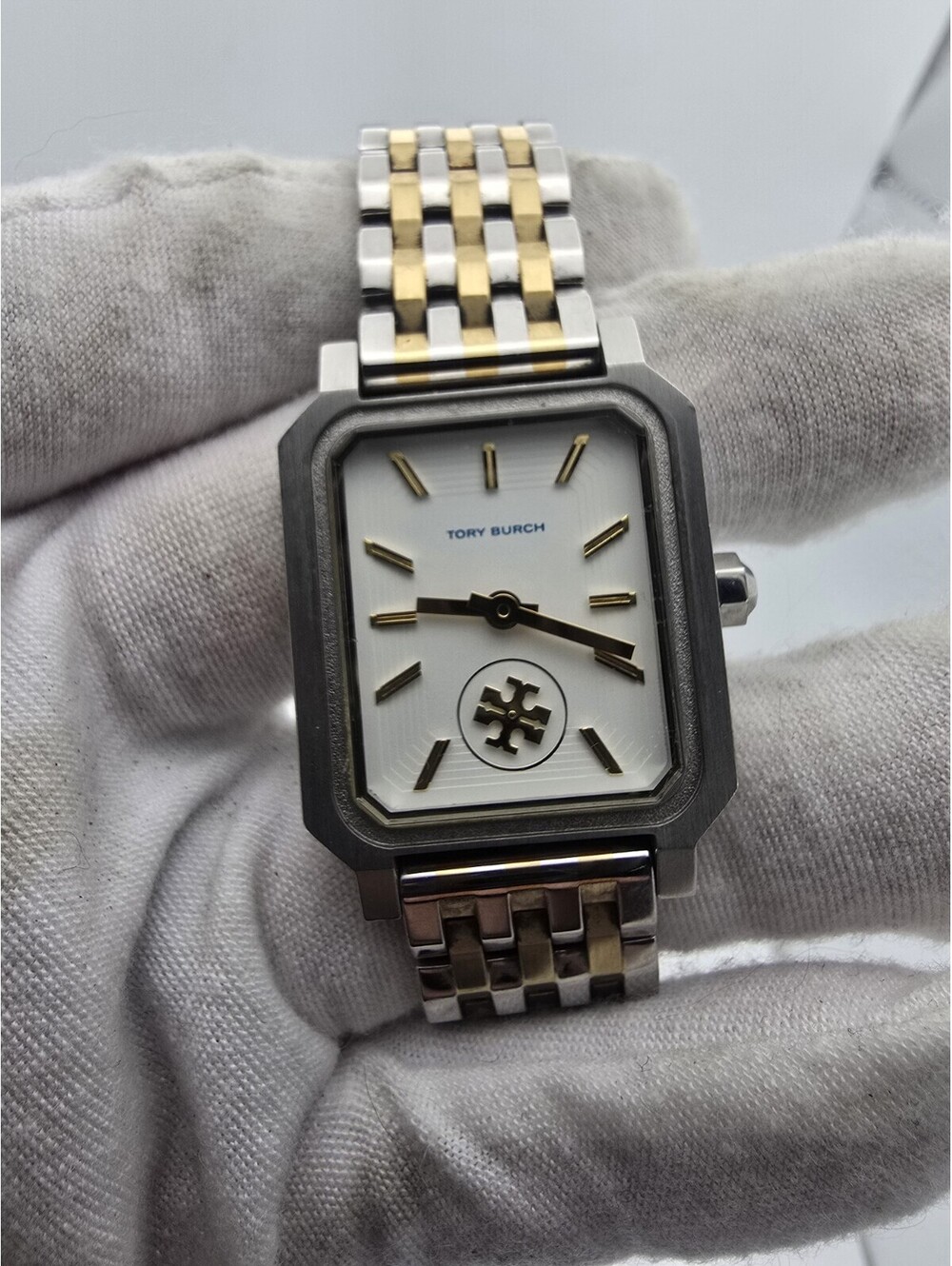 Tory Burch TBW1501 Robinson Two Tone Stainless Steel Cream Dial Women's Watch